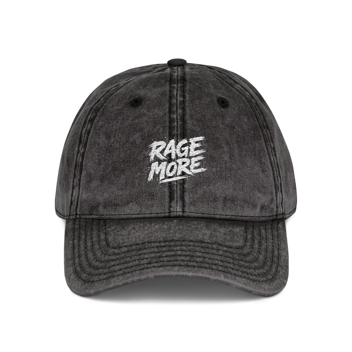 Rage More White Distressed Dad Hat