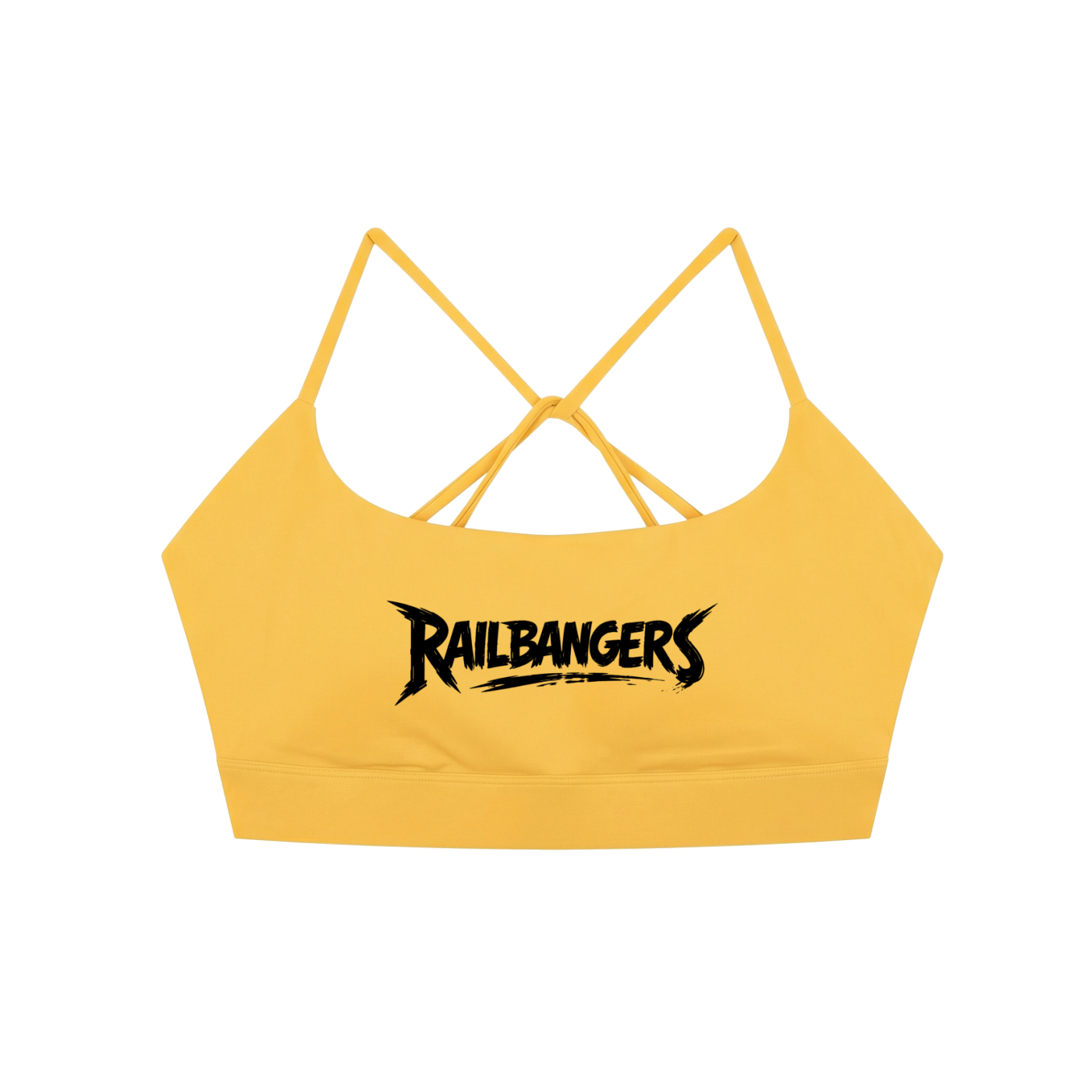 Hold The Rail Strappy Criss Cross Yoga Sports Bra