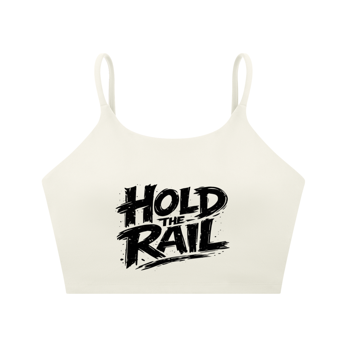 Hold The Rail Spaghetti Strap Yoga Sports Bra