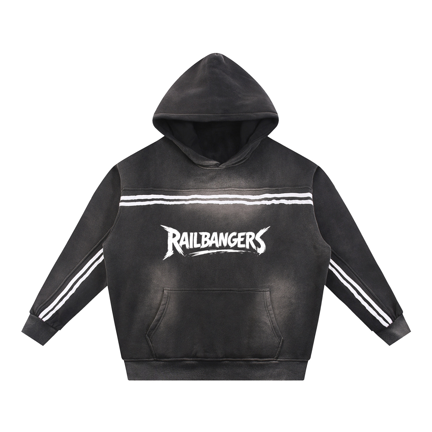 Rage More Sun Fade Contrast Tape Fleece Hoodie