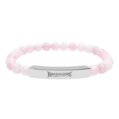 Rail Bangers Engraved Natural Stone Stretch Bracelet