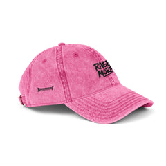Rage More Black Distressed Red Dad Hat