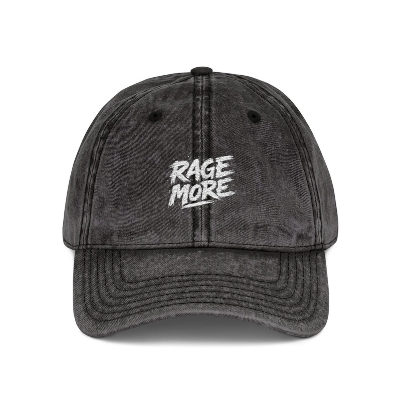 Rage More White Distressed Dad Hat