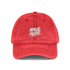 Rage More White Distressed Dad Hat