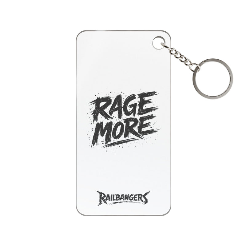 Rage More Keychain Charm – Bold Graphic Band Accessory