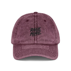 Rage More Black Distressed Red Dad Hat