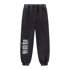 Snow Wash Heavyweight Jogged Sweatpants back view
