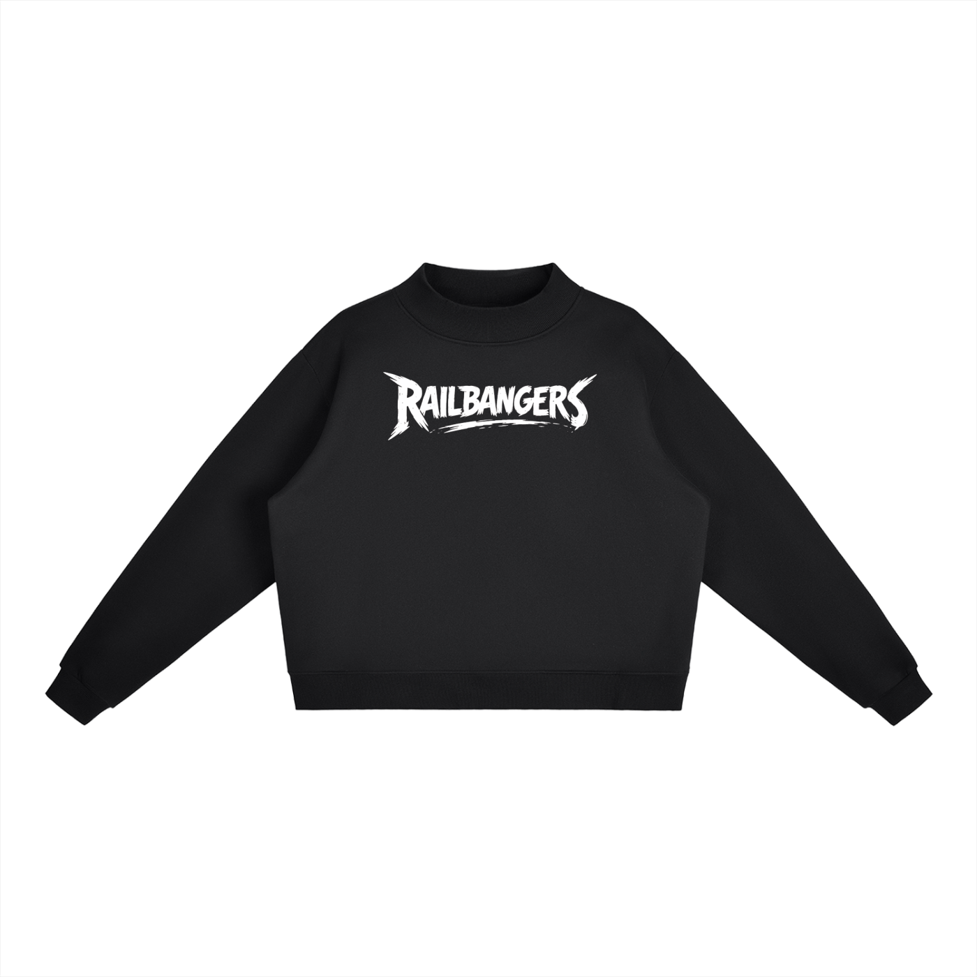 Hold The Rail Essential Fleece Mock-Neck Crew Sweatshirt