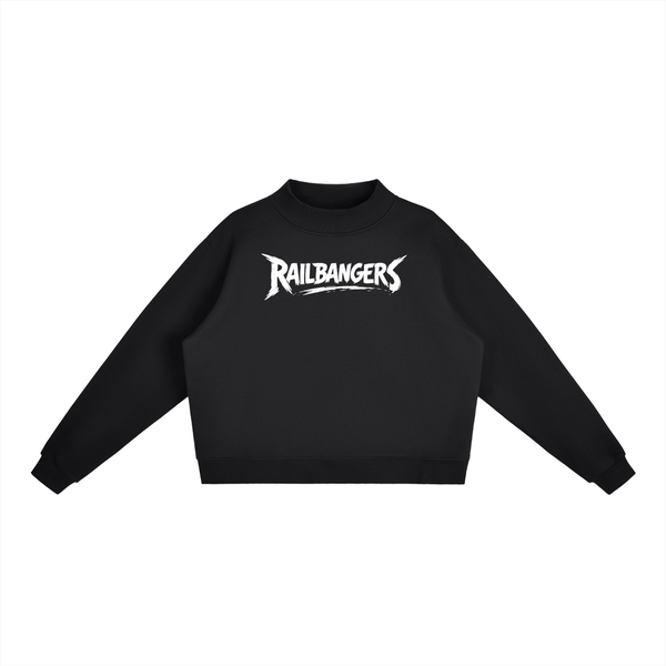 Essential Fleece Mock-Neck Crew Sweatshirt