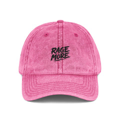 Rage More Black Distressed Red Dad Hat