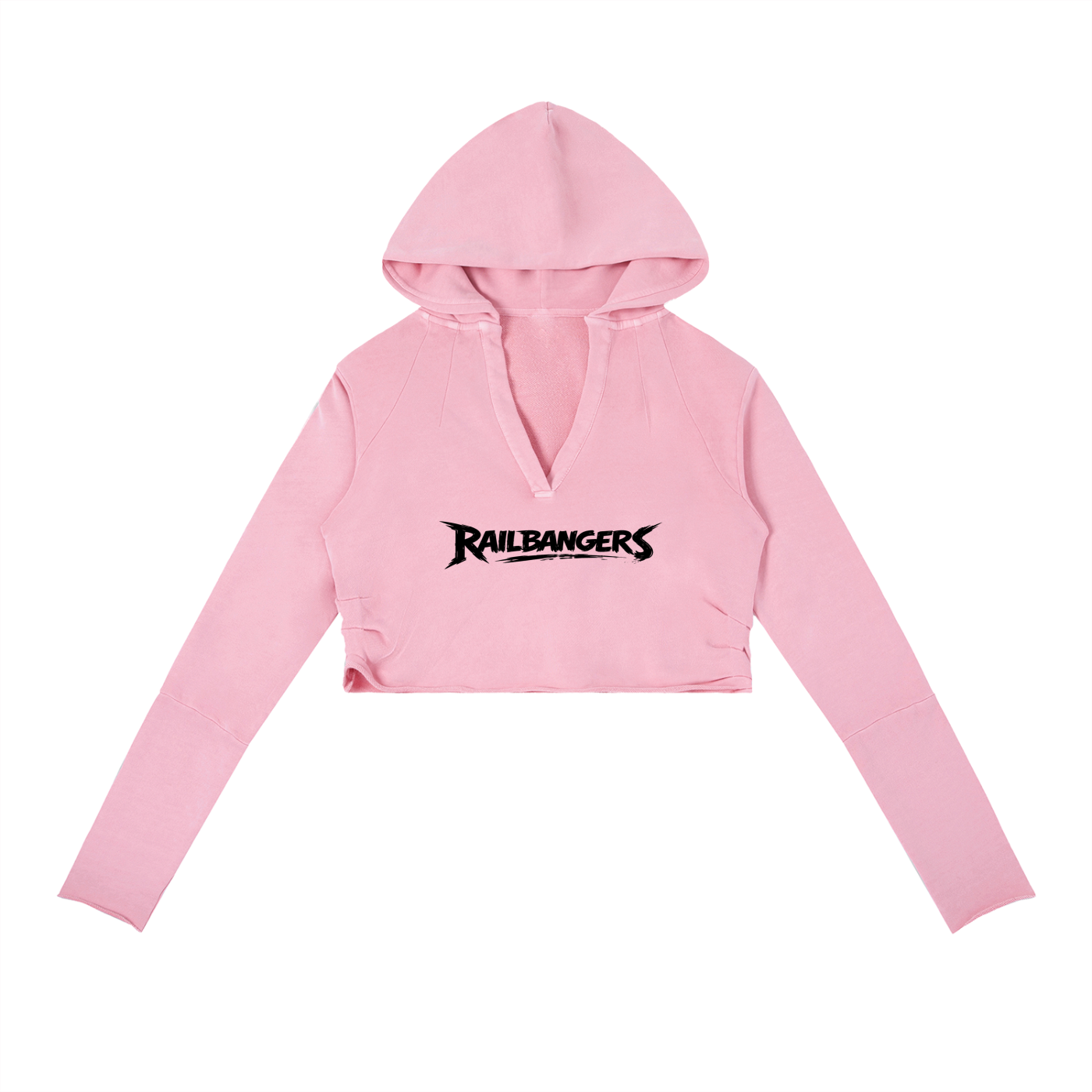 Hold The Rail Women Vintage Washed Raw Edge Hoodie