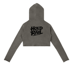 Hold The Rail Women Vintage Washed Raw Edge Hoodie