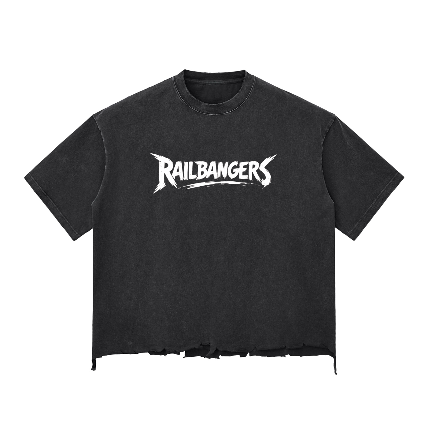 Rage More Snow Wash Raw-Hem Boxy T-shirt