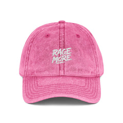 Rage More White Distressed Dad Hat
