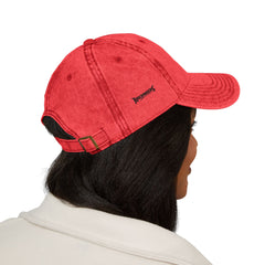 Rage More Black Distressed Red Dad Hat