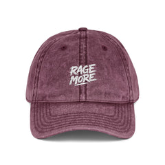 Rage More White Distressed Dad Hat