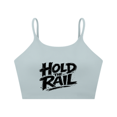 Hold The Rail Spaghetti Strap Yoga Sports Bra
