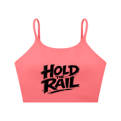 Hold The Rail Spaghetti Strap Yoga Sports Bra