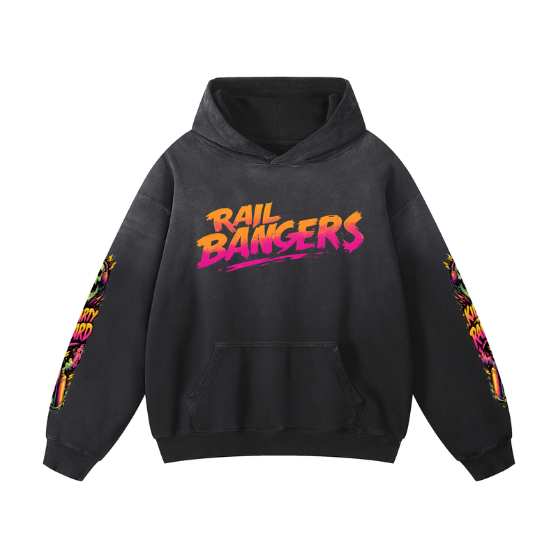 Rail Bangers Heavyweight Sunfade Oversized Hoodie