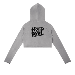 Hold The Rail Women Vintage Washed Raw Edge Hoodie