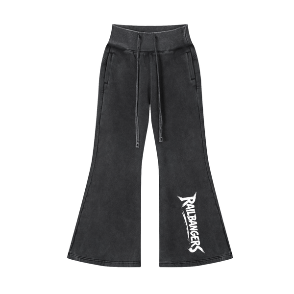 Vintage Washed Flared Fleece Pants